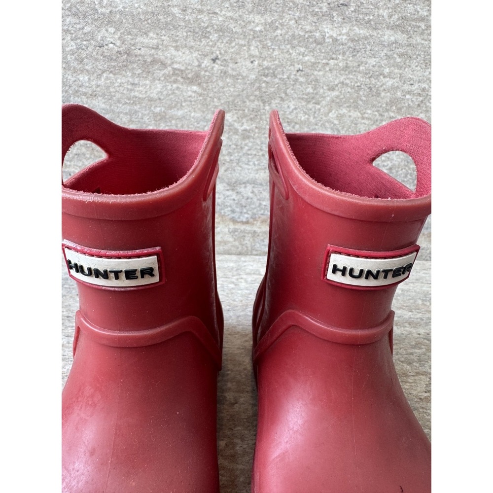 Hunter Youth Girls Rain Boots Red/Pink Size 13 UK 12 EU 31 Darling Rare! - Picture 3 of 9